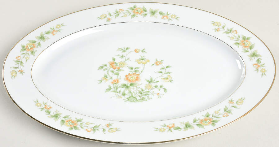 Mandarin 14" Oval Serving Platter by Sango-1