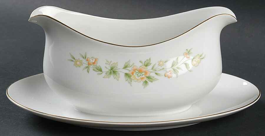 Mandarin Gravy Boat with Attached Underplate by Sango-1