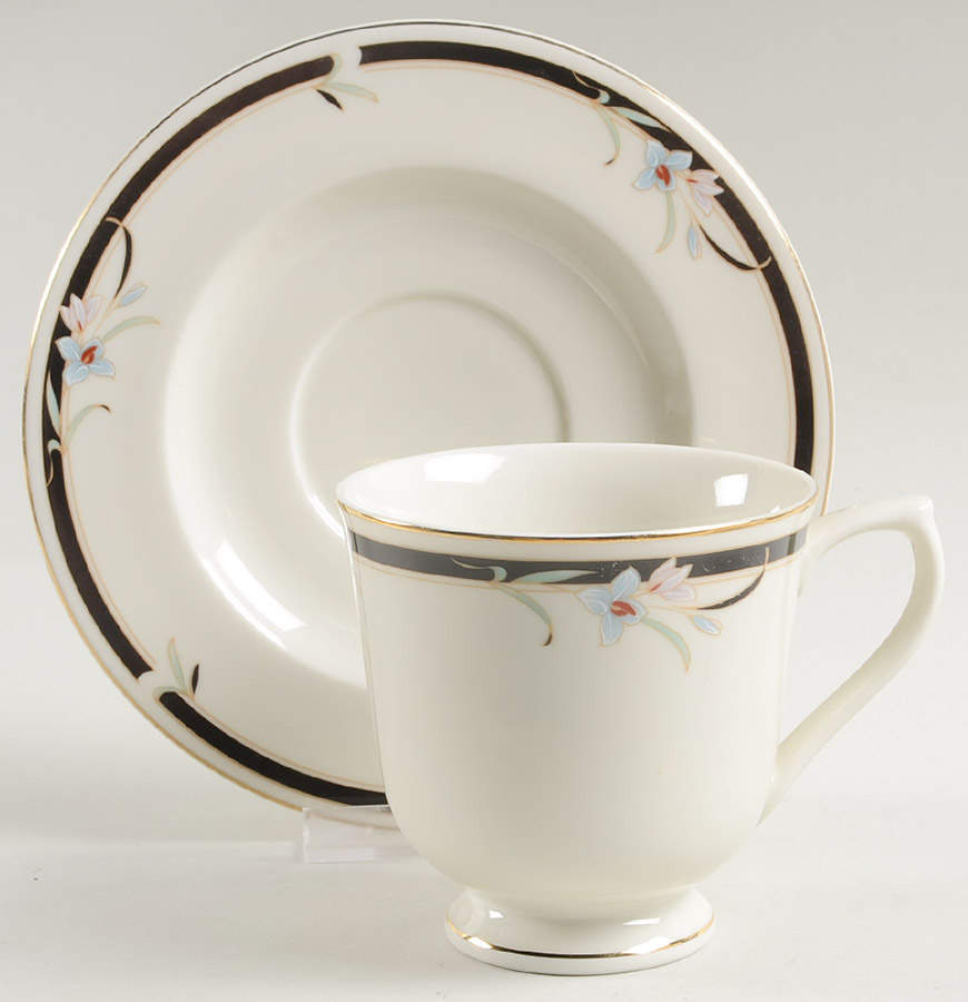 Mansfield Footed Cup & Saucer Set by Sango-1
