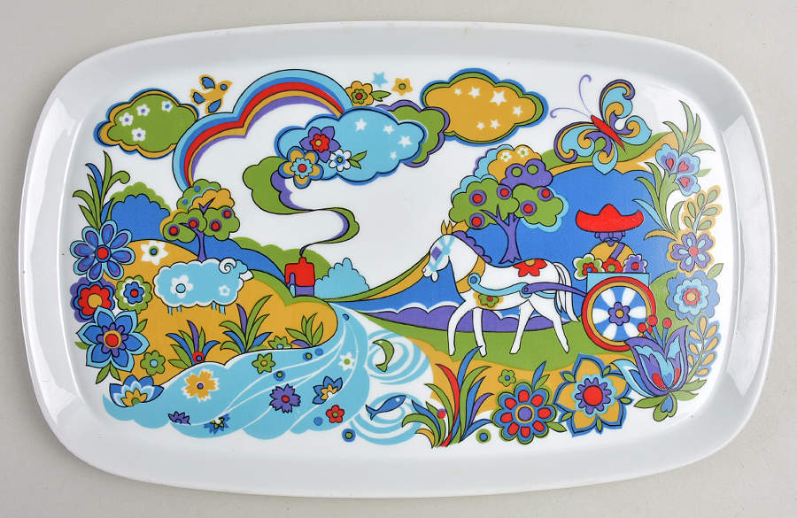 Market Place 15" Oval Serving Platter by Sango-1