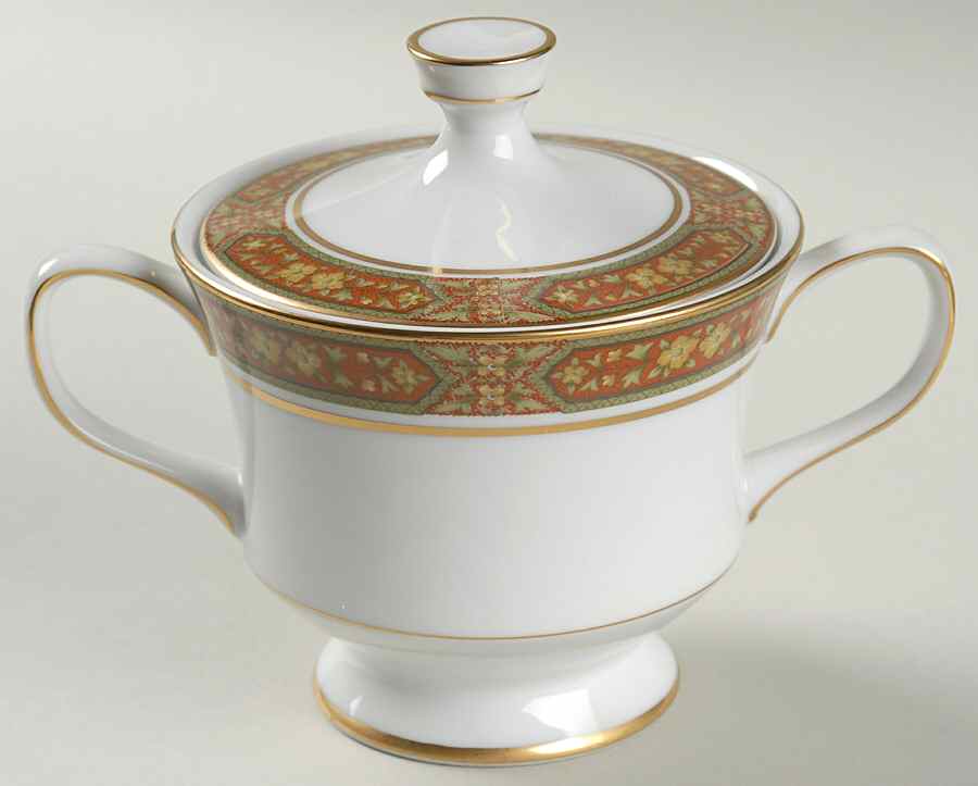 Marabou Sugar Bowl & Lid by Sango-1