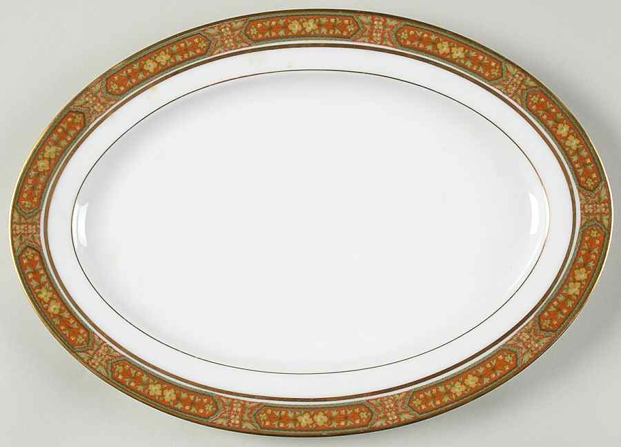 Marabou 12" Oval Serving Platter by Sango-1