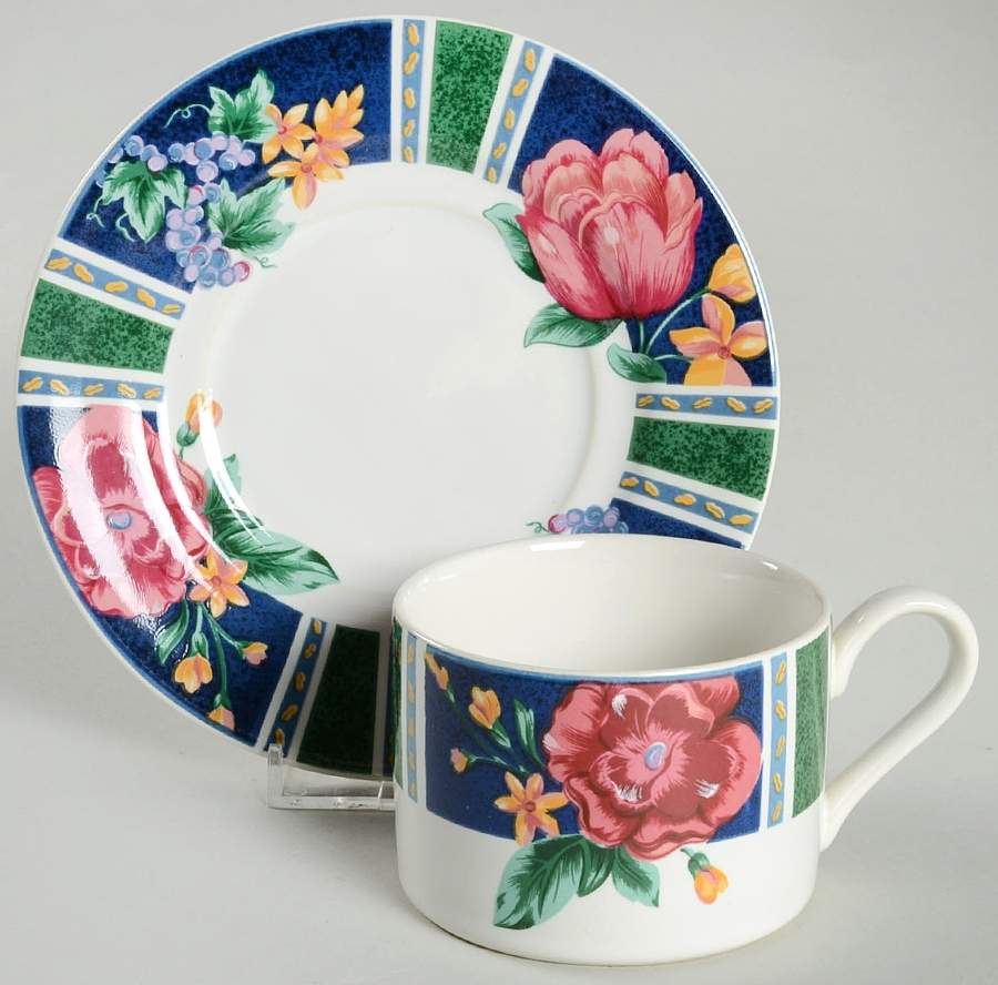 Margaux Flat Cup & Saucer Set by Sango-1
