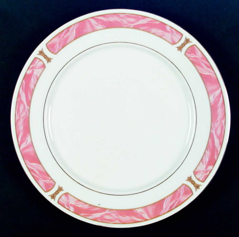 Marble Rose Dinner Plate by Sango-1