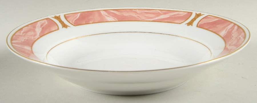 Marble Rose Rim Soup Bowl by Sango-1