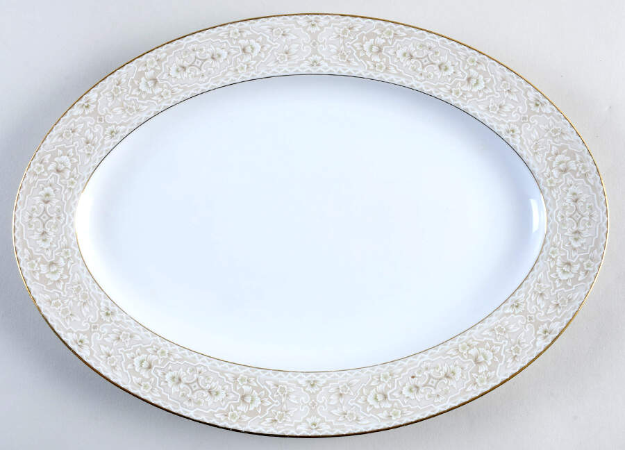 Martinique 14" Oval Serving Platter by Sango-1