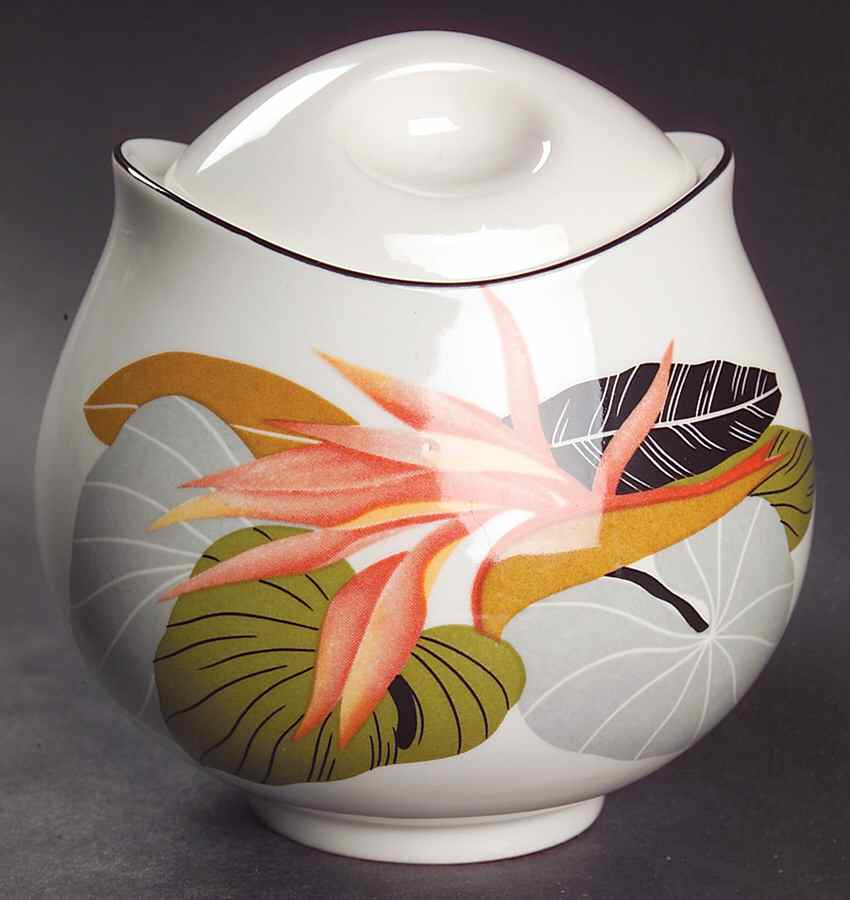 Maui Sugar Bowl & Lid by Sango-1