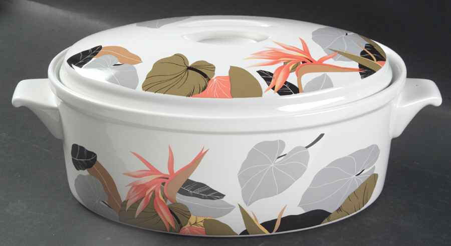 Maui 3 Quart Oval Covered Casserole by Sango-1