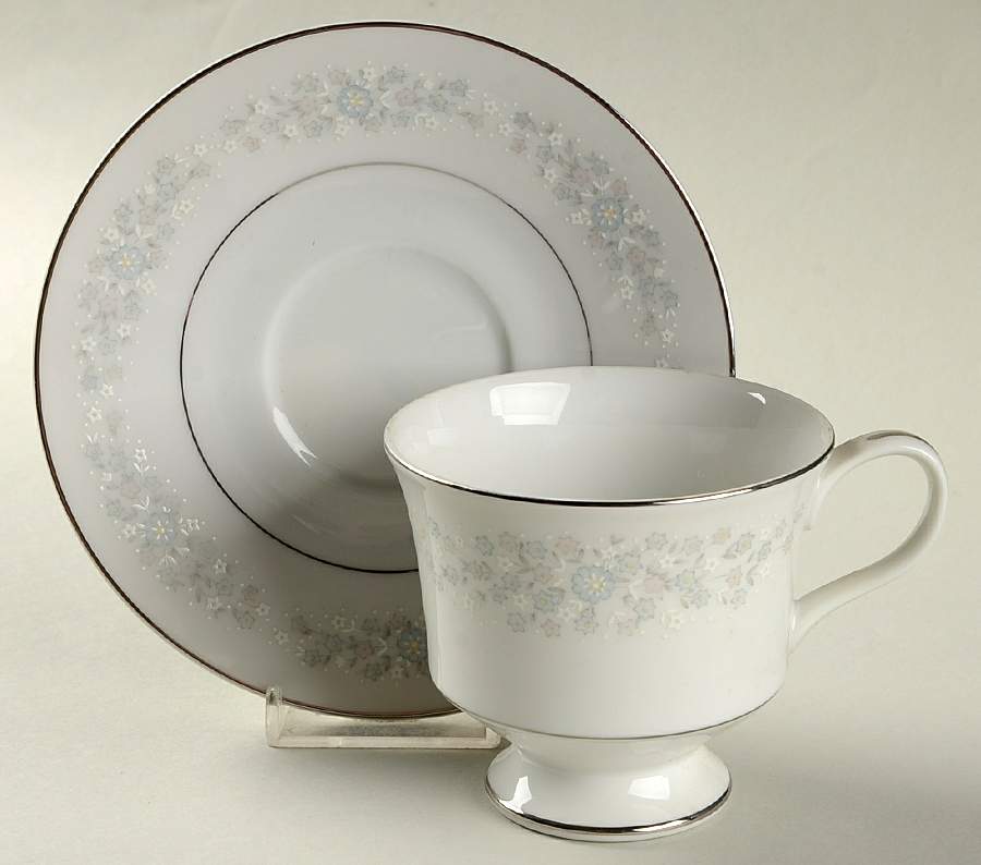 Mayflower Footed Cup & Saucer Set by Sango-1