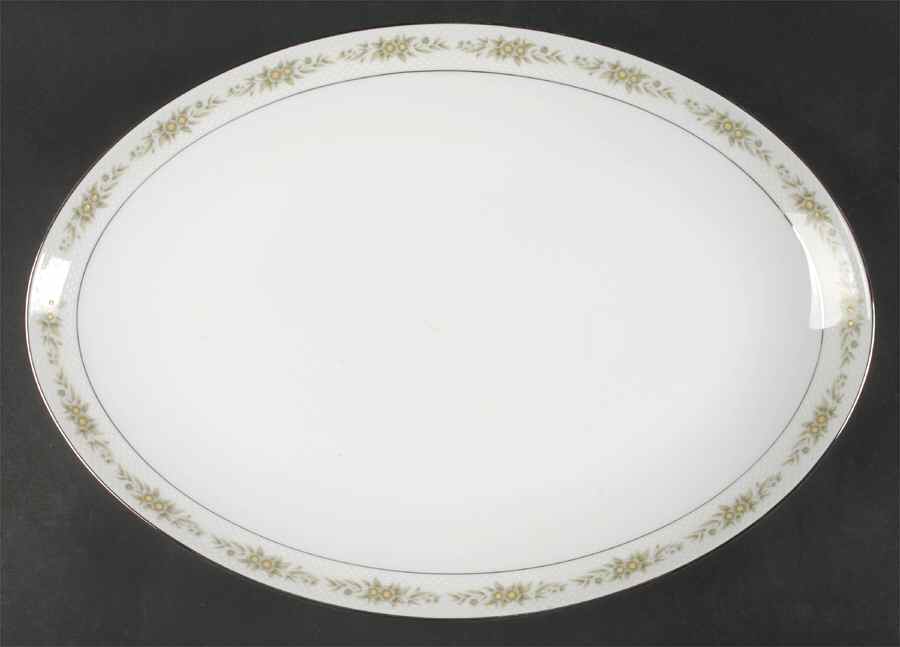 Maytime 16" Oval Serving Platter by Sango-1