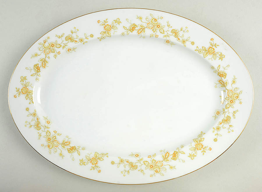 Meadowlark 14" Oval Serving Platter by Sango-1