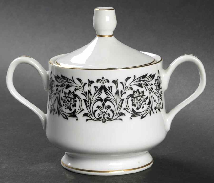 Medford Sugar Bowl & Lid by Four Crown-1