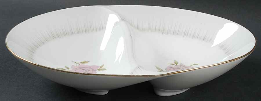 Melinda 11" Oval Divided Vegetable Bowl by Sango-1
