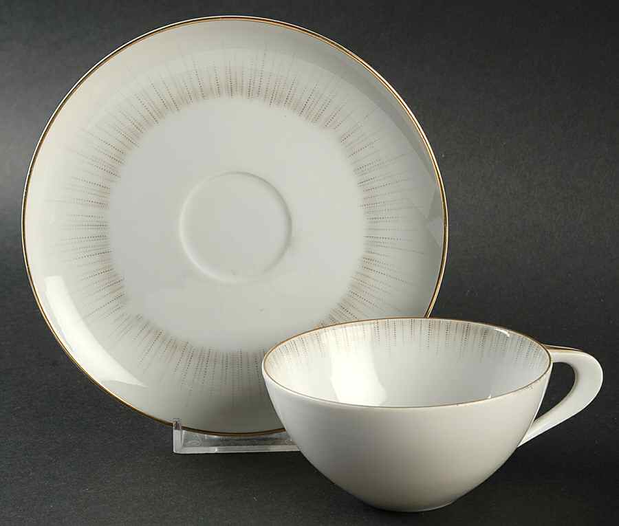 Melinda Flat Cup & Saucer Set by Sango-1