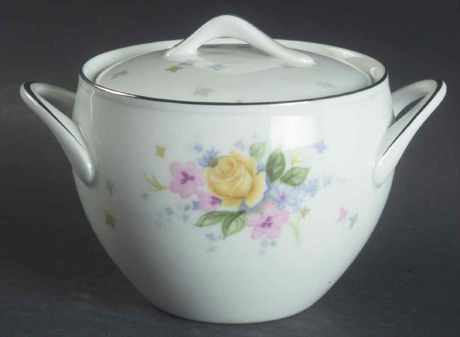 Melanie Sugar Bowl & Lid by Sango-1