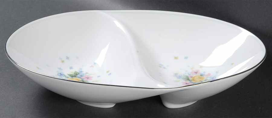 Melanie 11" Oval Divided Vegetable Bowl by Sango-1