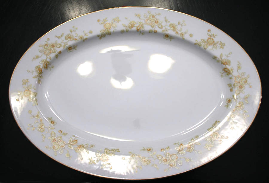 Meredith 14" Oval Serving Platter by Sango-1