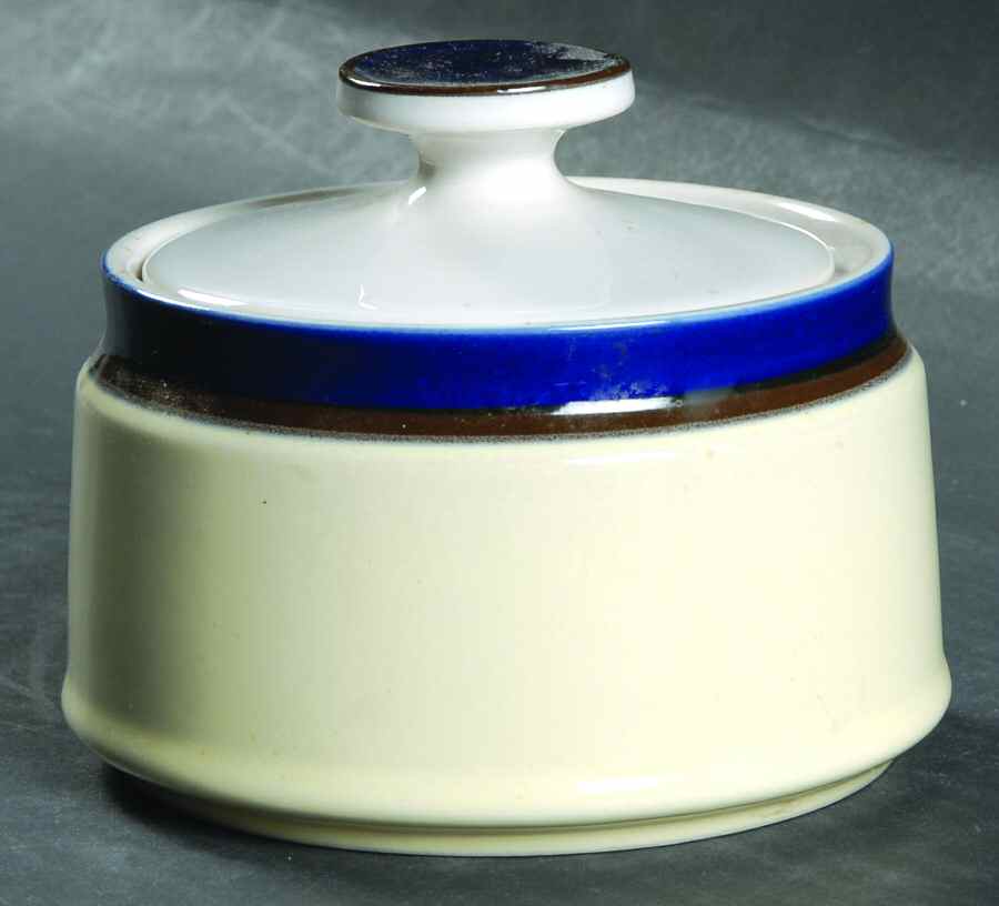 Midnight Blue Sugar Bowl & Lid by Sango-1