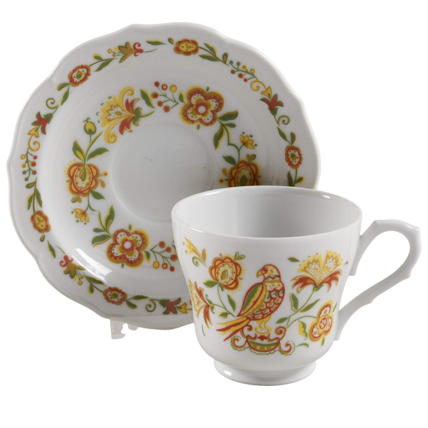 Ming Garden Footed Cup & Saucer Set by Sango-1