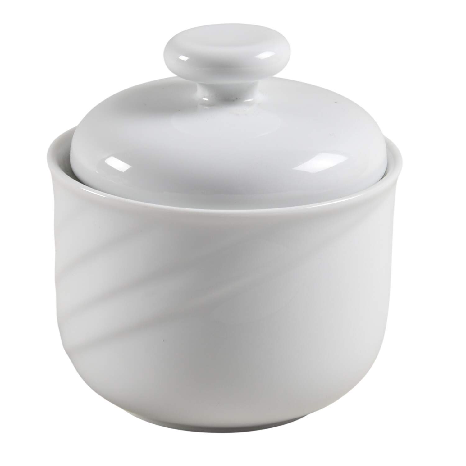 Monte Carlo White Sugar Bowl & Lid by Sango-1