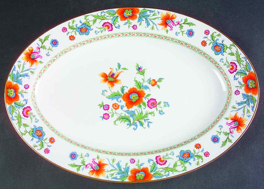 Monaco 14" Oval Serving Platter by Sango-1