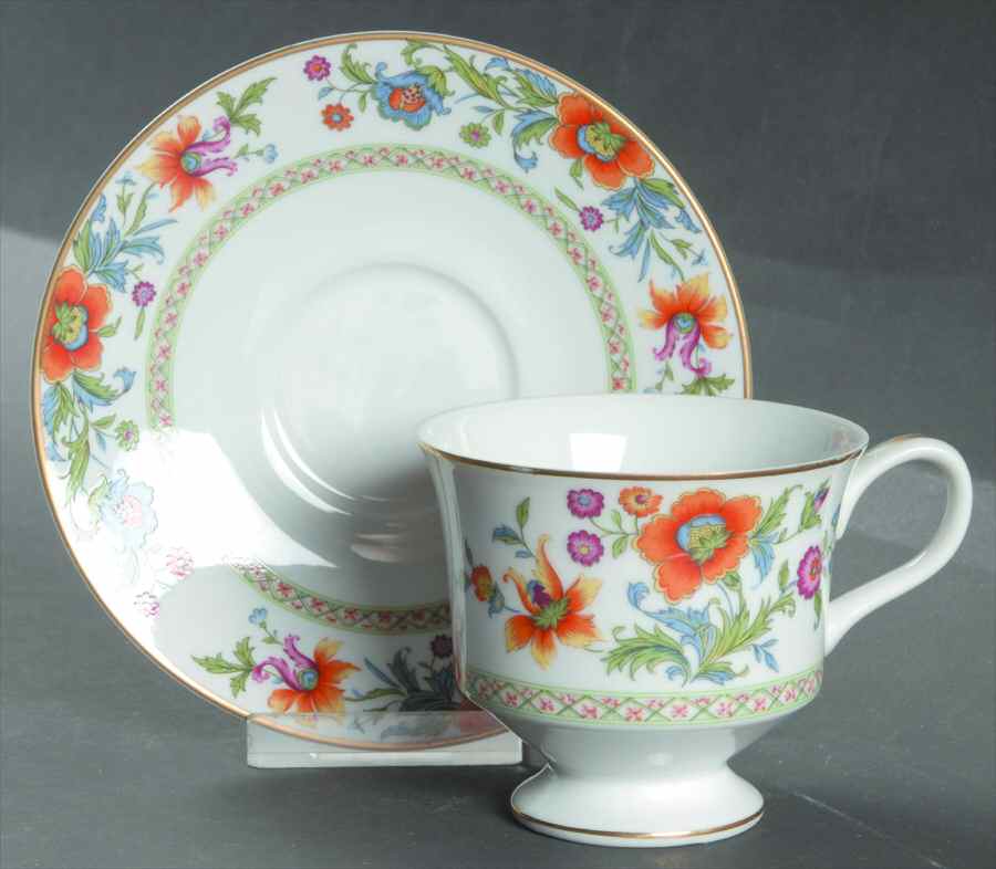 Monaco Footed Cup & Saucer Set by Sango-1