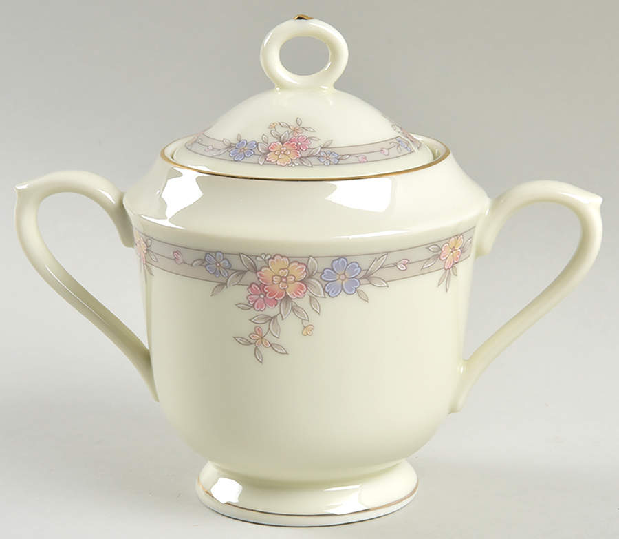 Monroe Sugar Bowl & Lid by Sango-1