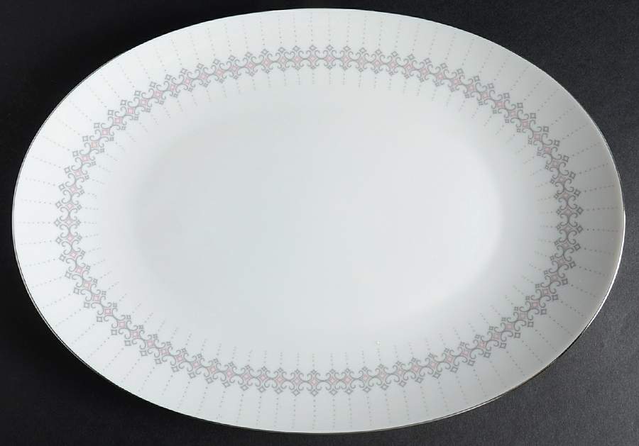 Monticello 12" Oval Serving Platter by Sango-1