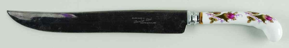 Moss Rose (Coupe Shape) Carving Knife with Stainless Blade by Sango-1