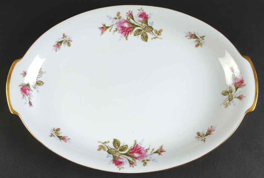 Moss Rose (Coupe Shape) 15" Oval Serving Platter by Sango-1