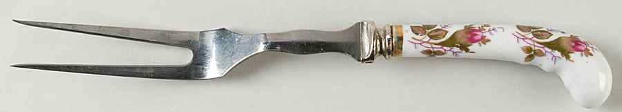 Moss Rose (Coupe Shape) Carving Fork with Stainless Prongs by Sango-1