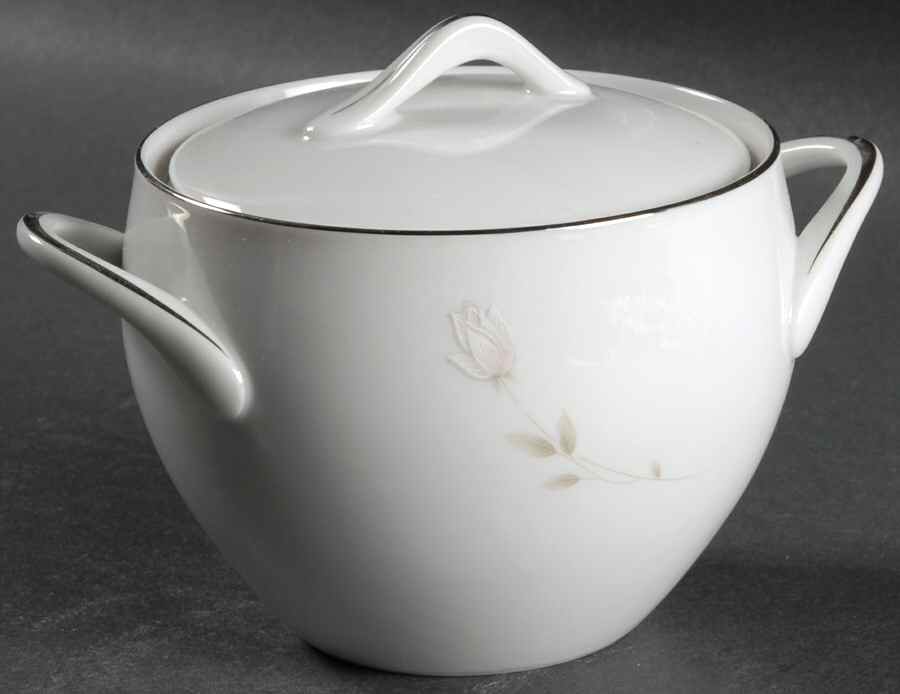 Morning Rose Sugar Bowl & Lid by Sango-1