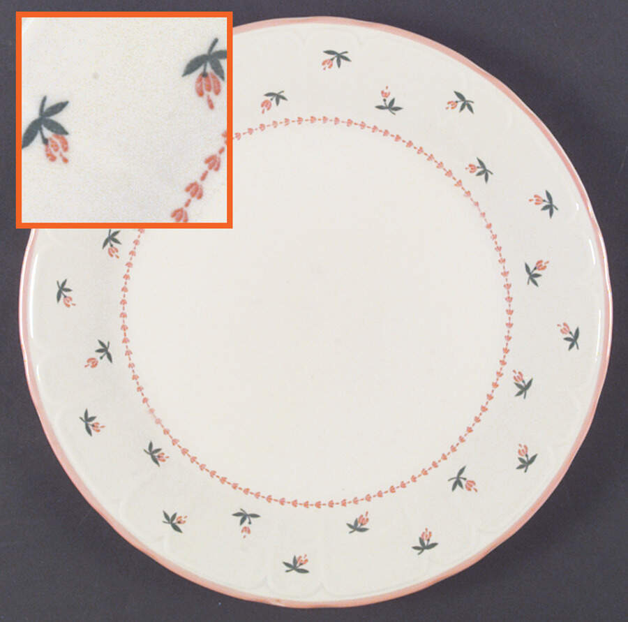 Mystique Peach Dinner Plate by Sango-1