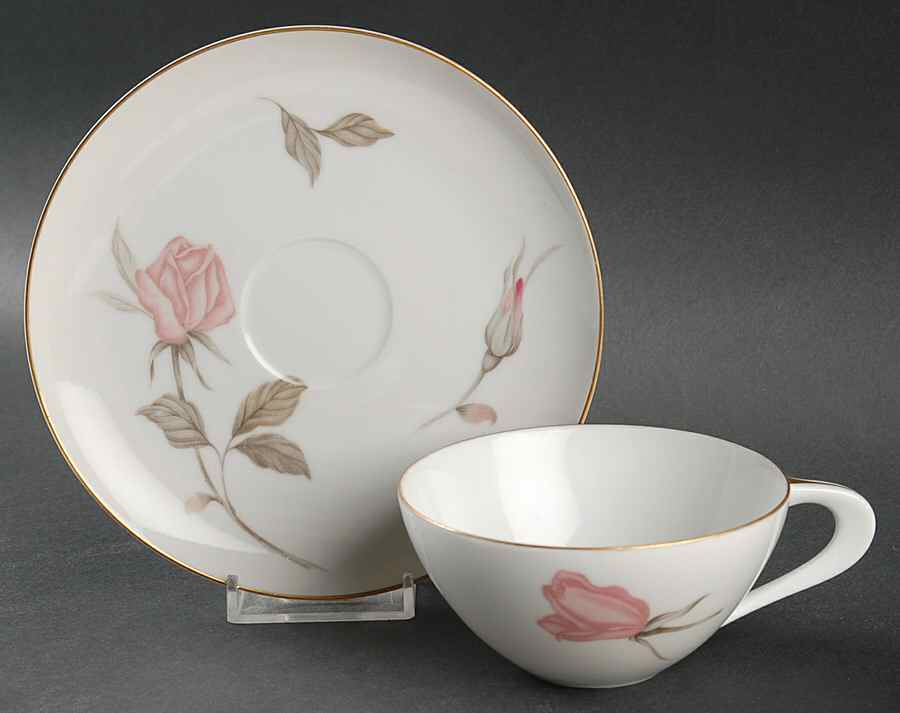 Nancy Flat Cup & Saucer Set by Sango-1