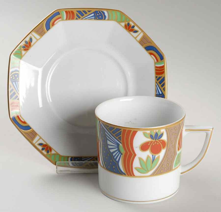 Nara Flat Cup & Saucer Set by Sango-1