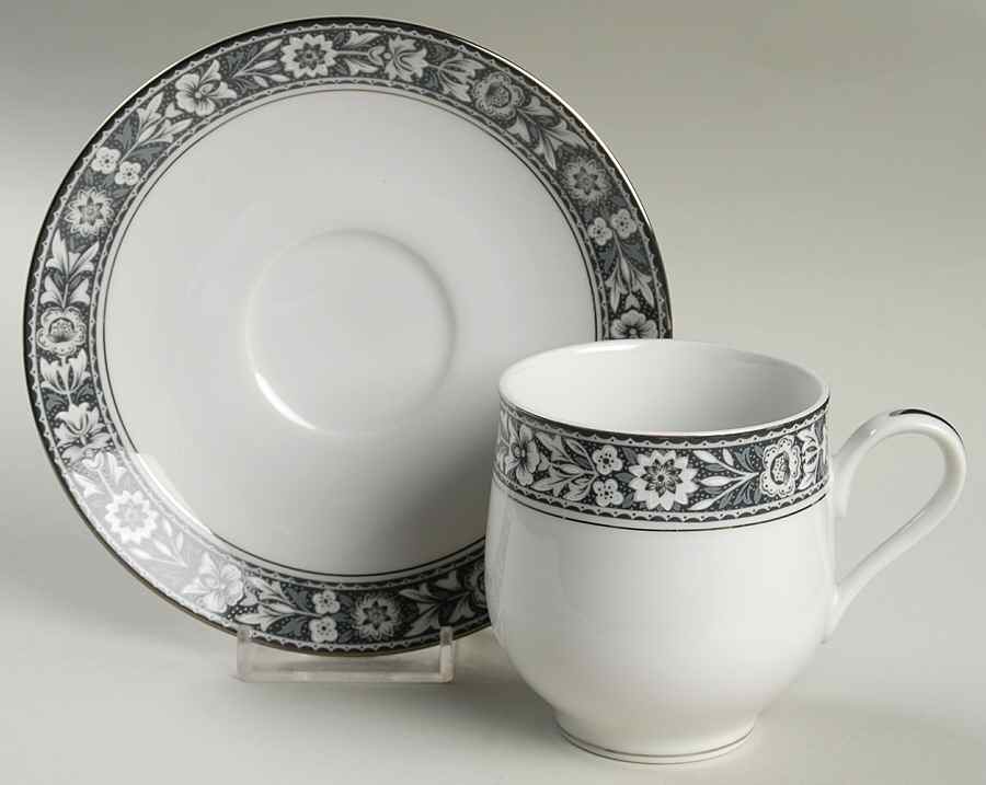 Navarro Footed Cup & Saucer Set by Sango-1