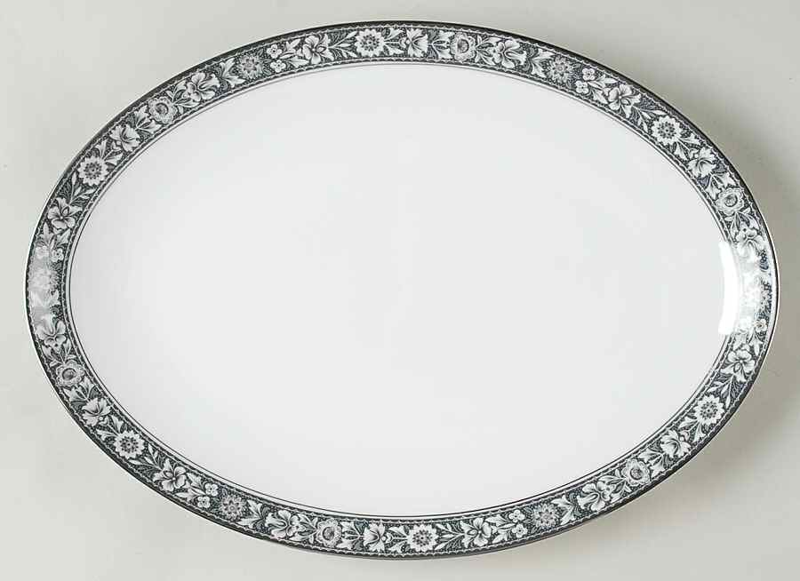 Navarro 14" Oval Serving Platter by Sango-1