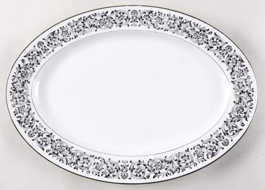 Niagara 14" Oval Serving Platter by Sango-1