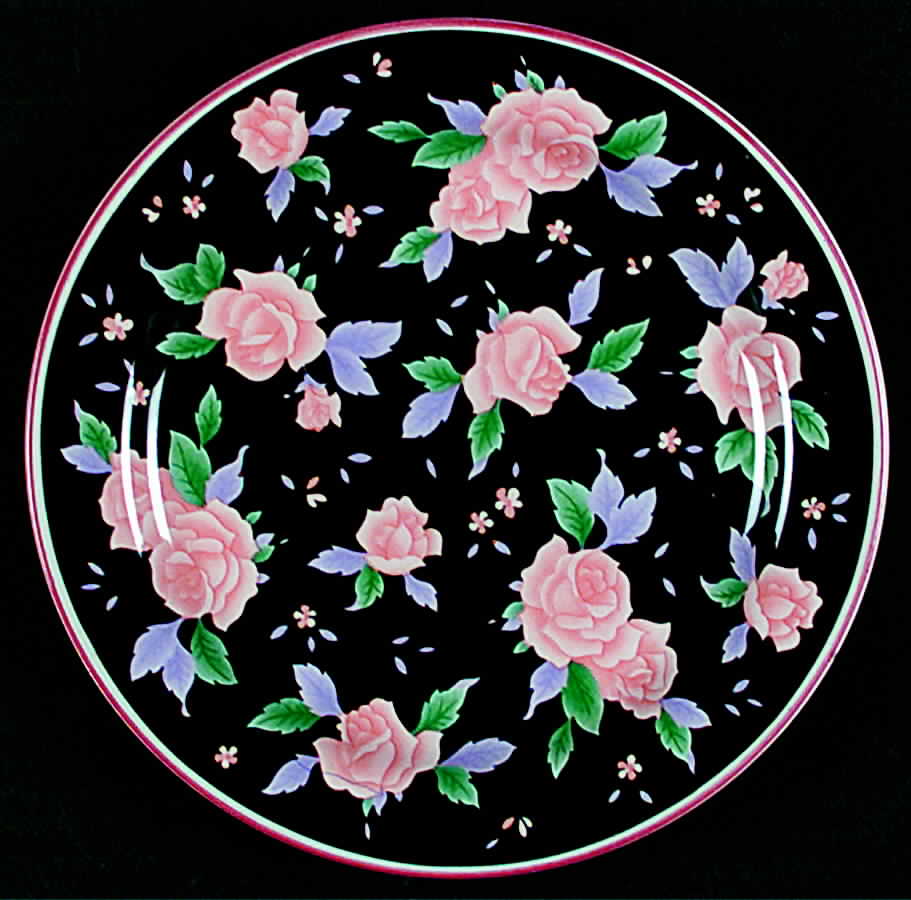 Noir Chintz Salad Plate by Sango-1