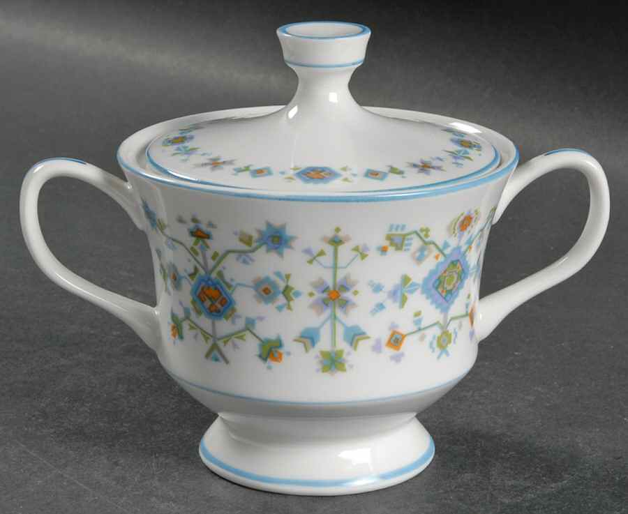 Nordic Crown Sugar Bowl & Lid by Sango-1
