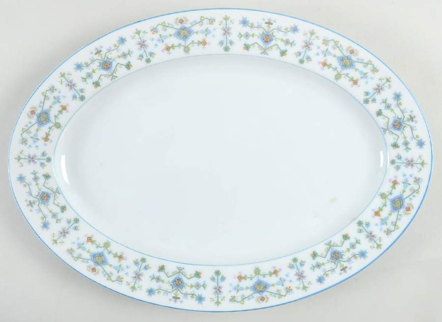 Nordic Crown 14" Oval Serving Platter by Sango-1