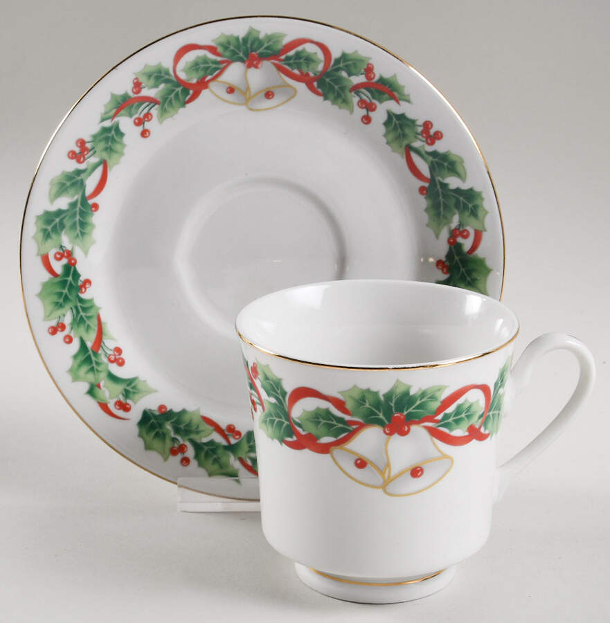 Noel Footed Cup & Saucer Set by Sango-1