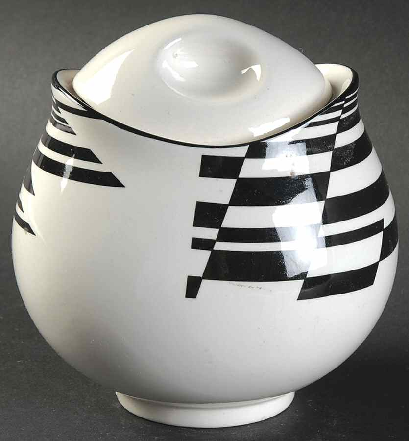 Noir Sugar Bowl & Lid by Sango-1