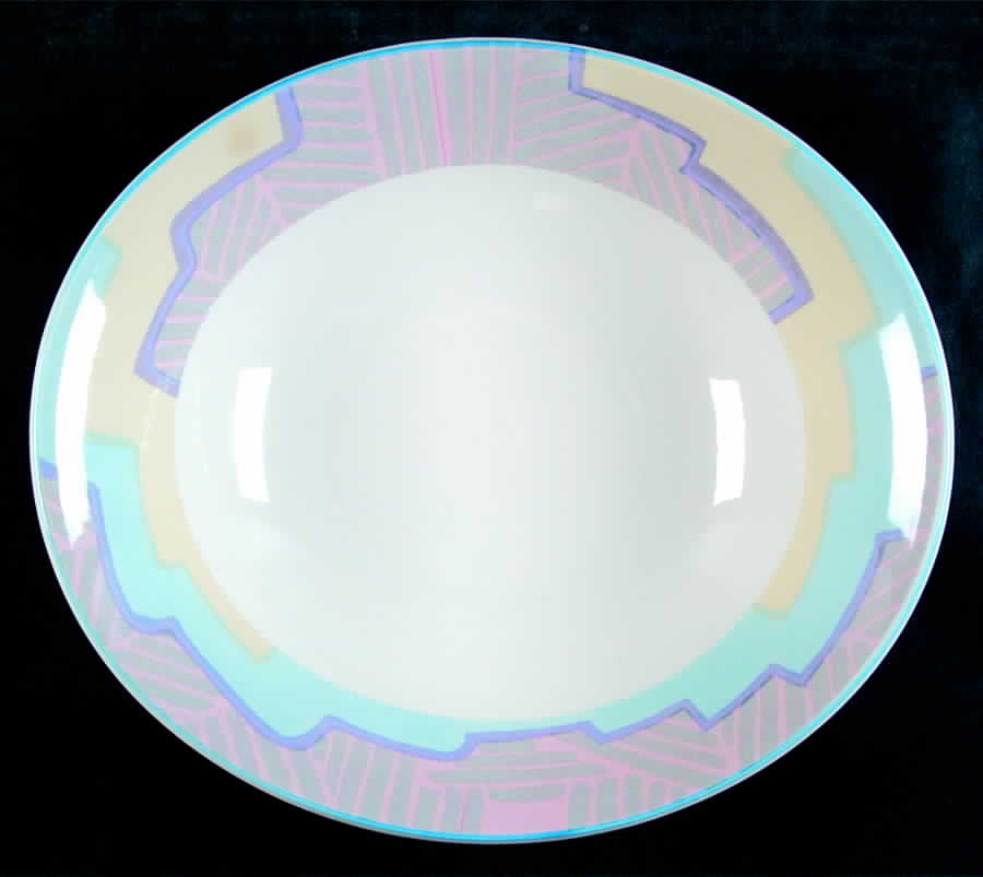 Nouveau Multicolor 10" Round Vegetable Bowl by Sango-1