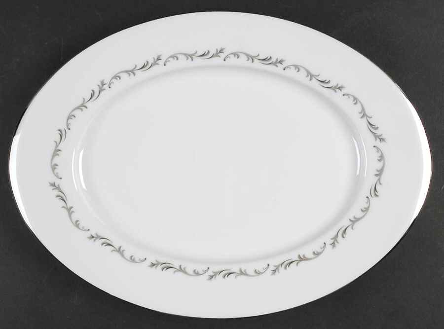 Olympia 14" Oval Serving Platter by Sango-1