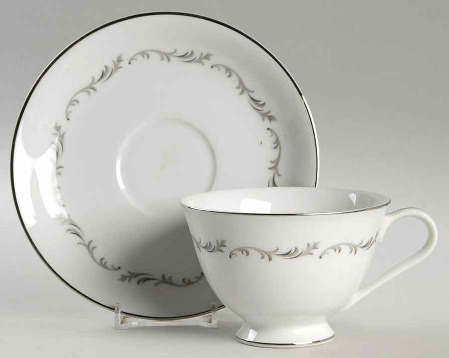 Olympia Footed Cup & Saucer Set by Sango-1