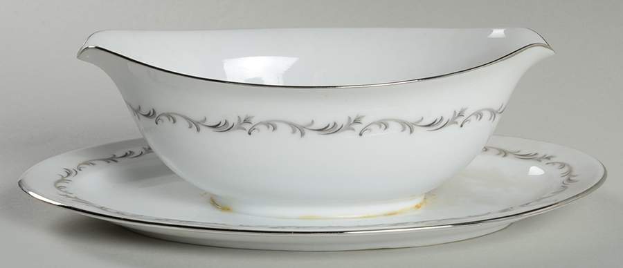 Olympia Gravy Boat with Attached Underplate by Sango-1