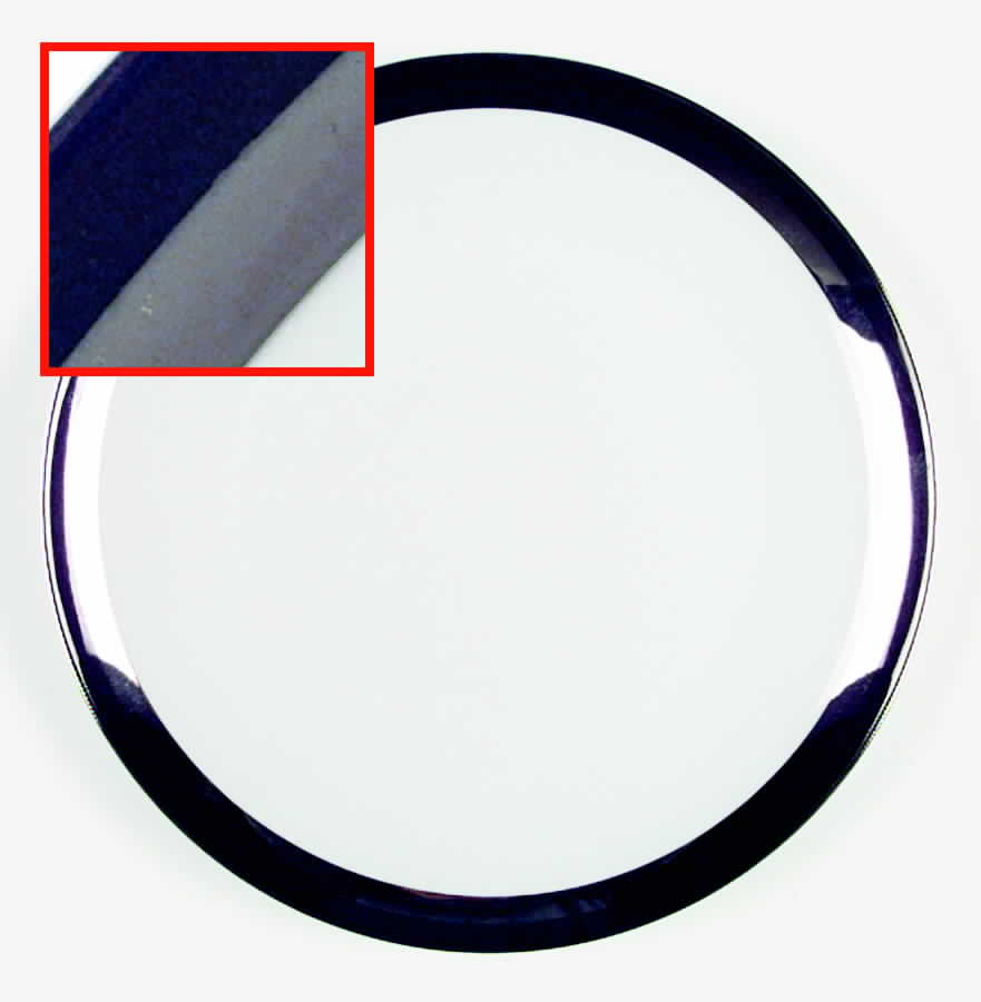 Ondine (Black & Platinum Bands) Dinner Plate by Sango-1