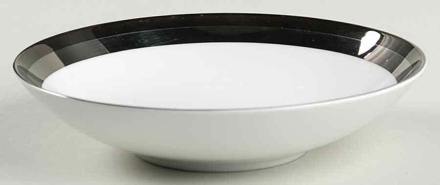 Ondine (Black & Platinum Bands) Coupe Soup Bowl by Sango-1