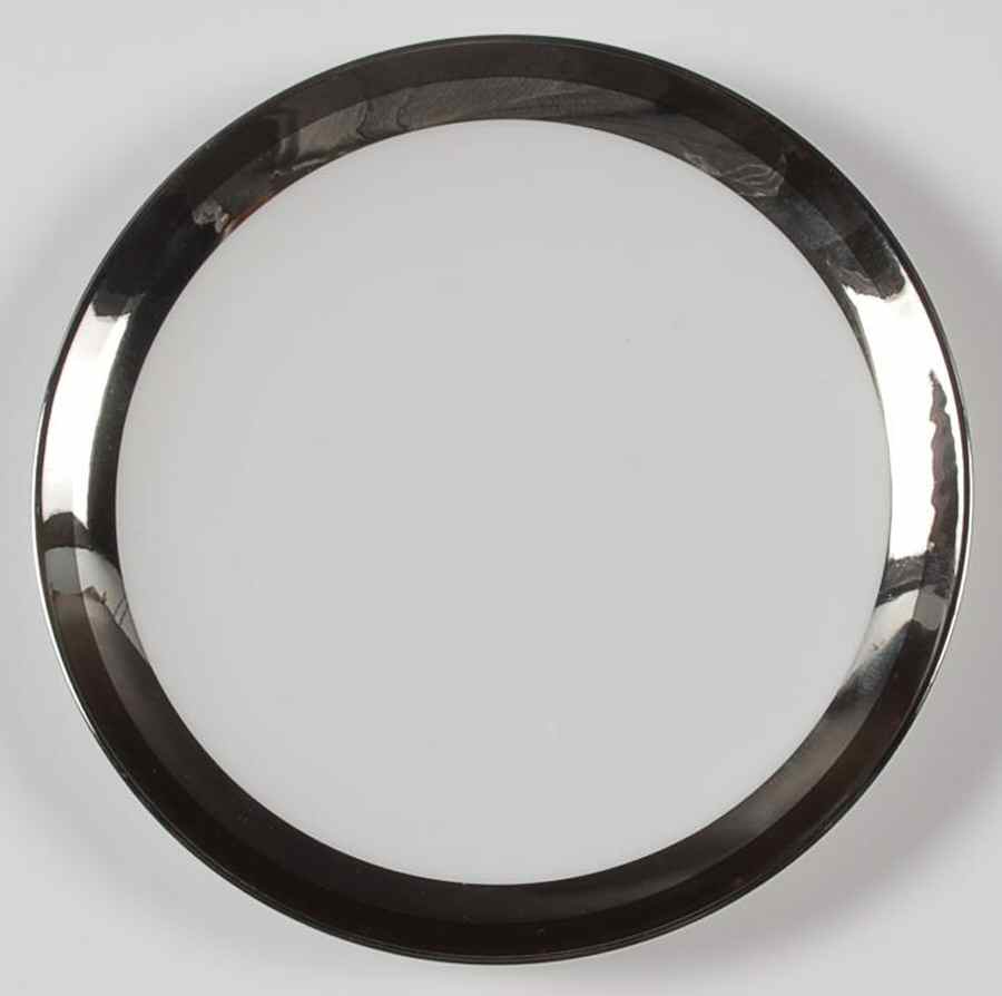 Ondine (Black & Platinum Bands) Bread & Butter Plate by Sango-1
